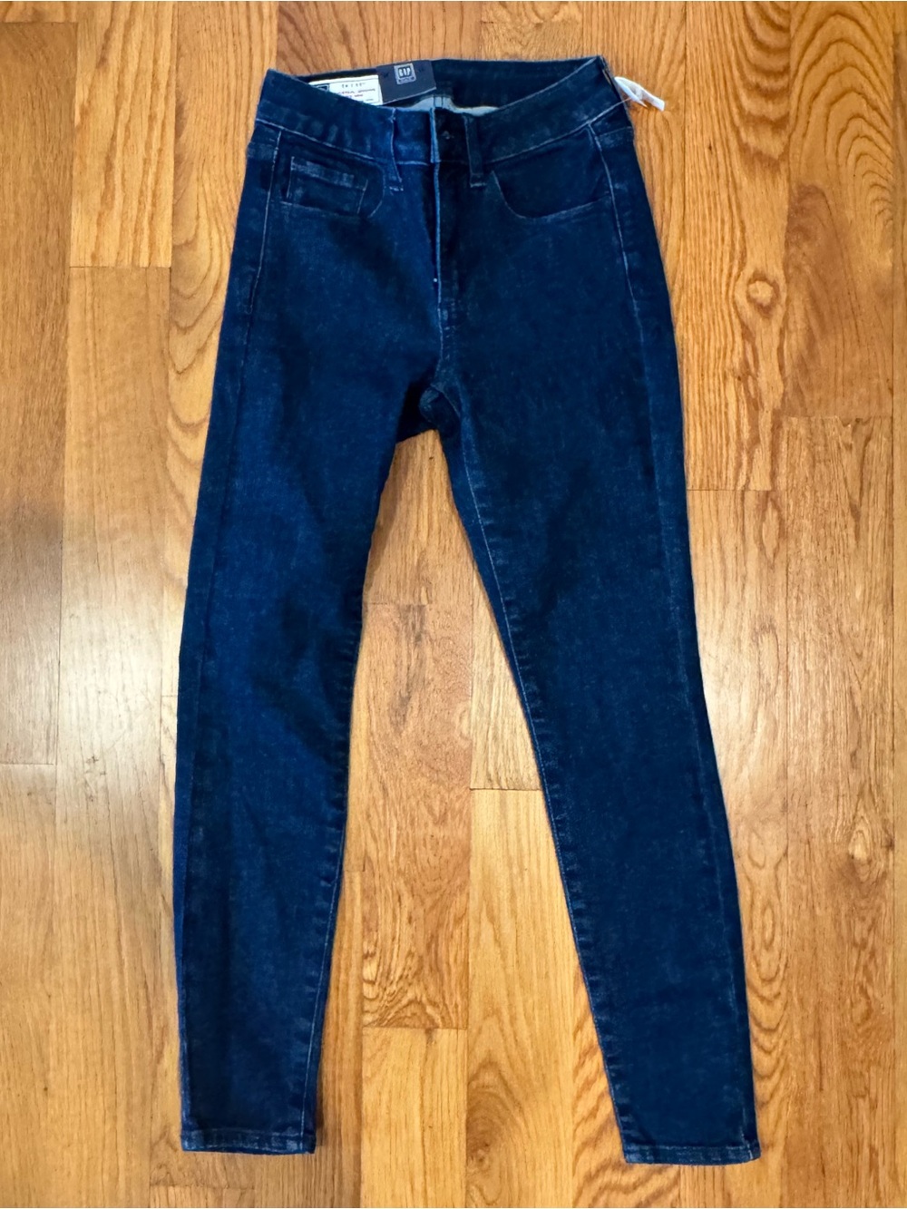 Gap Mid Rise Universal Dark Blue Denim Jeggings Jeans Washwell 24P 00P Petite